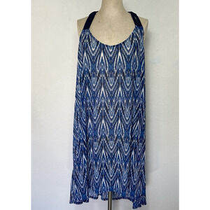 Profile By Gottex Mesh Swim Cover Up Size US XL graphic print hi-low hem